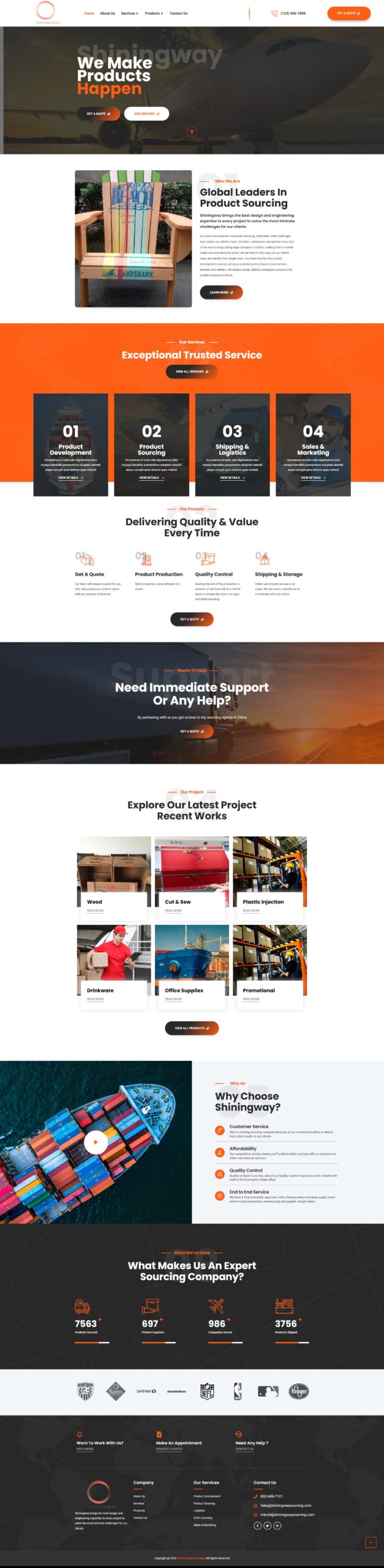 Website Redesign for Shining Way Sourcing